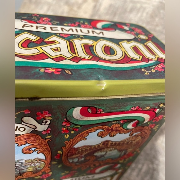 Vintage Casa Via Variccio Premium Macaroni Metal Tin Antique Pasta Graphic - Picture 9 of 13